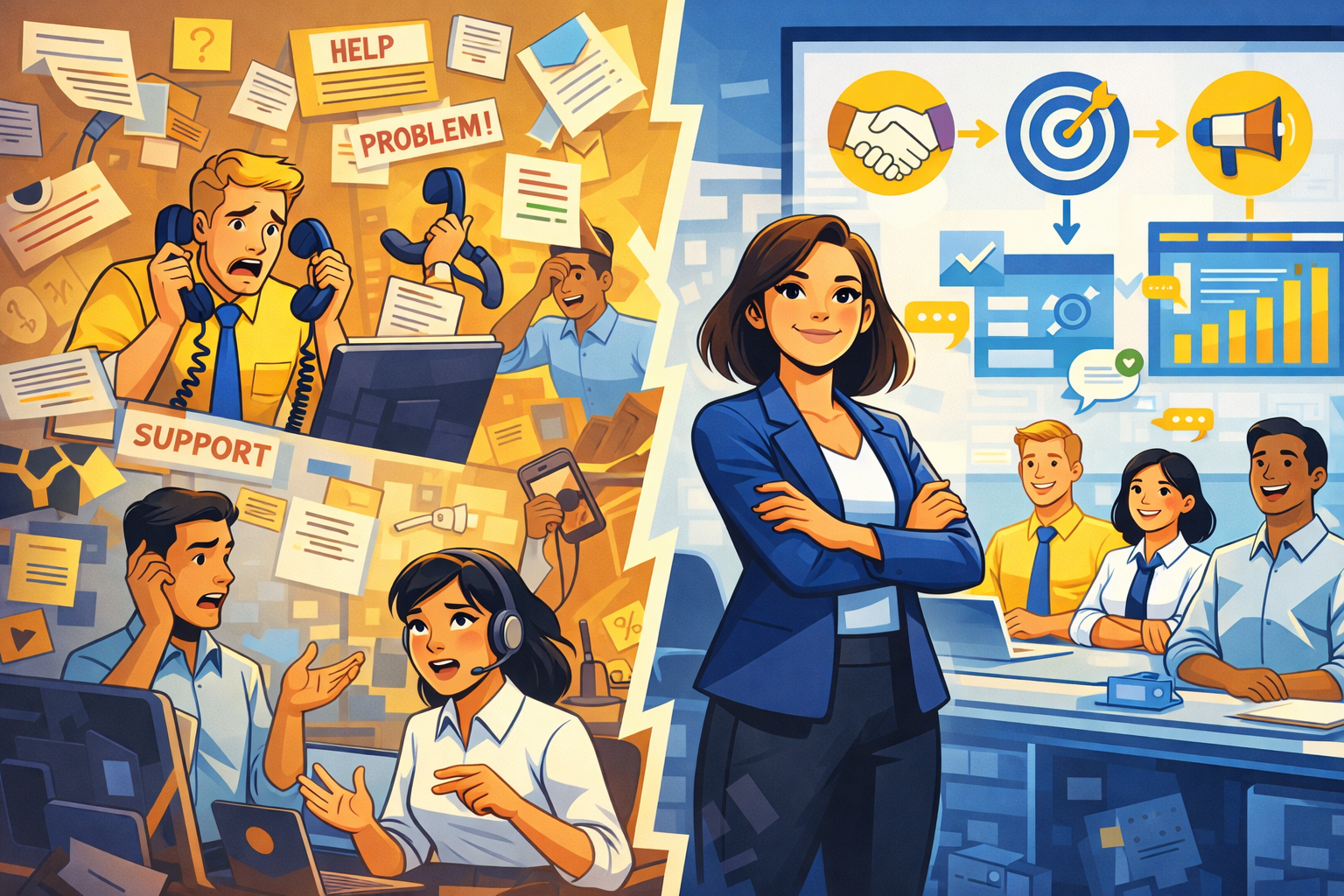 Customer Success is not support; the problem is your system is