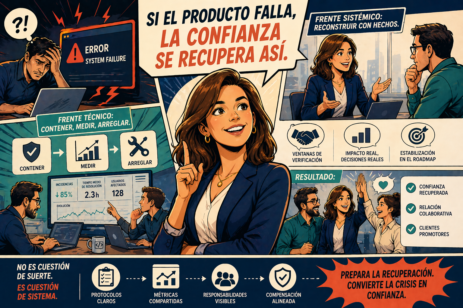 Cómo reconstruir confianza después de un fallo del producto