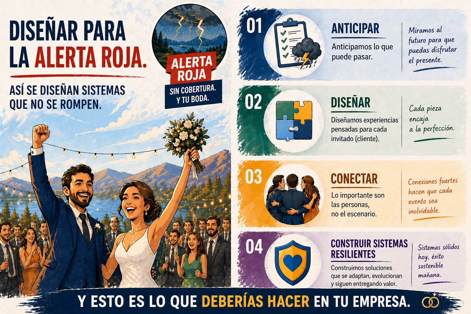 Diseñé una boda para la alerta roja. Así se diseñan sistemas que no se rompen