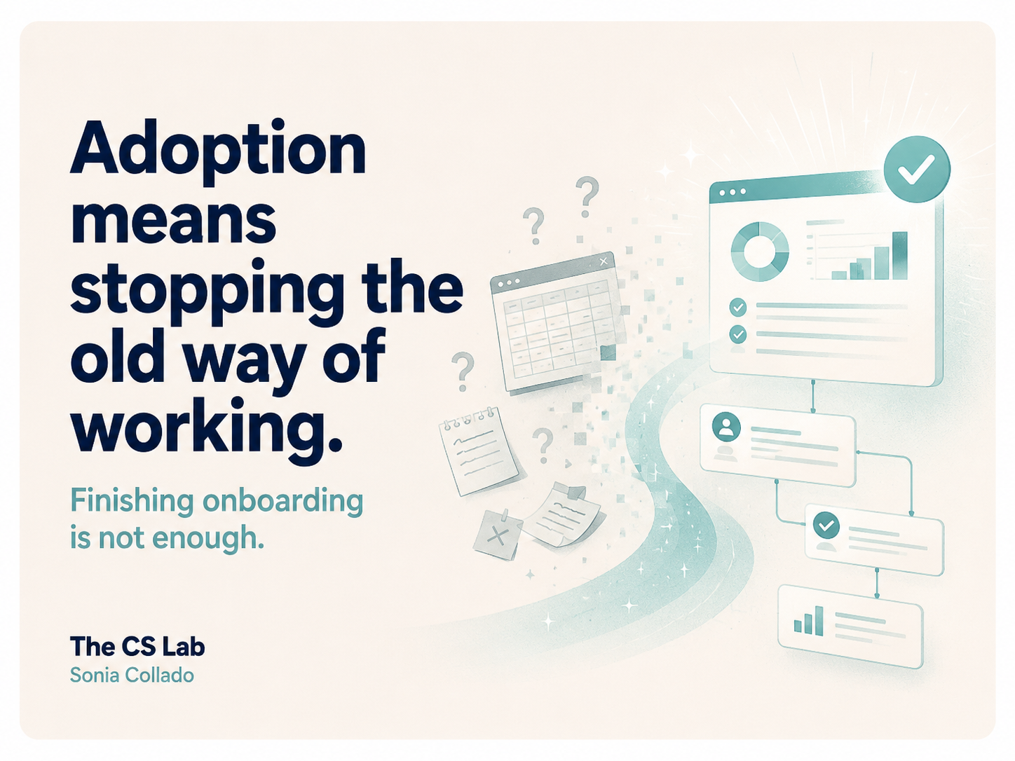 Onboarding completed. Customer not adopted.