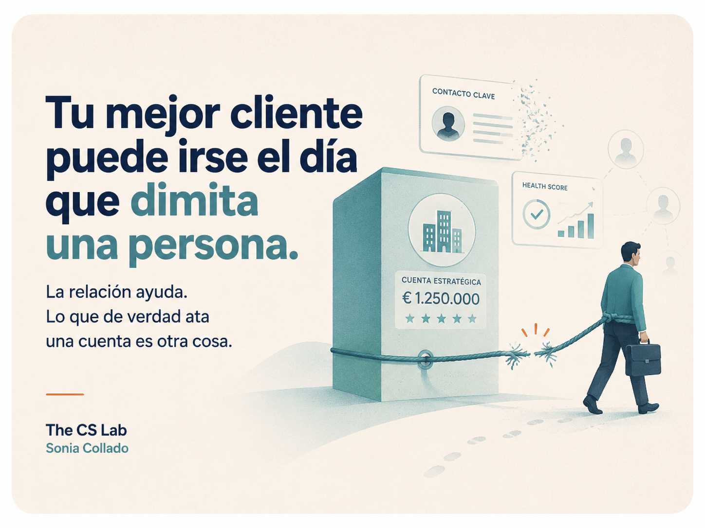 Tu mejor cliente puede irse el día que dimita una persona. 